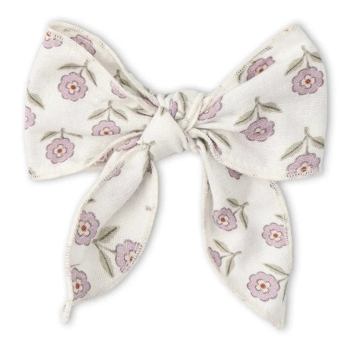 Makemake Organics - Organic Hair Bow Clip - Lavender Blossom-Hair Accessories-One Size-Posh Baby
