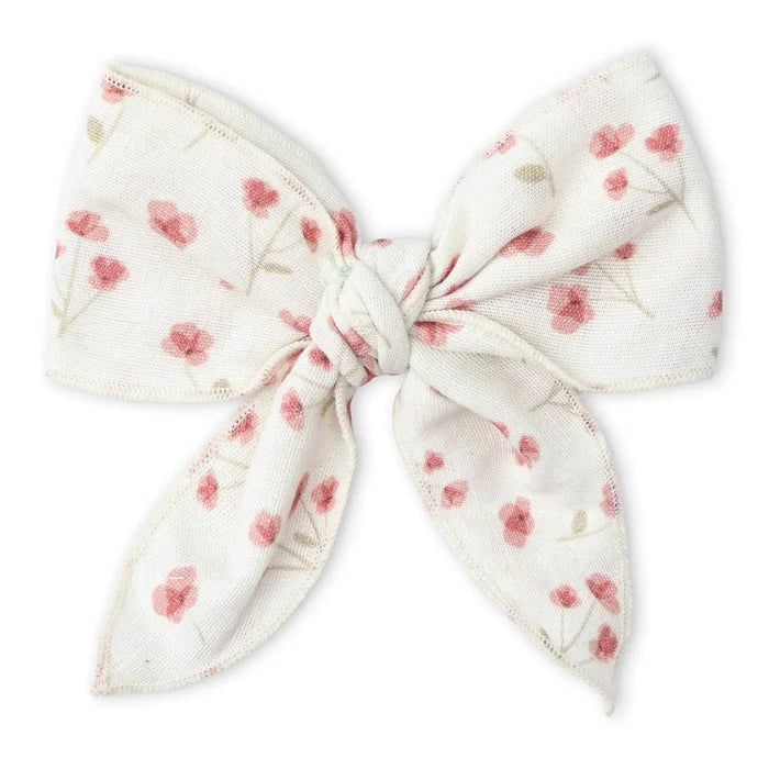 Makemake Organics - Organic Hair Bow Clip - Pink Bloom-Hair Accessories-One Size-Posh Baby