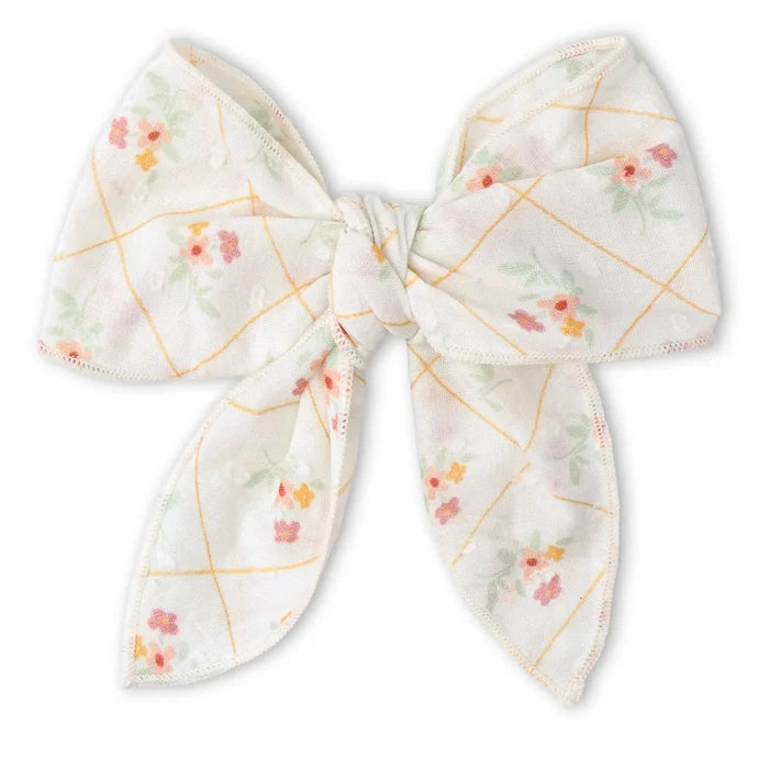 Makemake Organics - Organic Hair Bow Clip - Spring Weave-Hair Accessories-One Size-Posh Baby