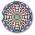 Mandala Sandstone Car Coasters-Stained Glass Look -Set of 2 - - Schoppix Gifts