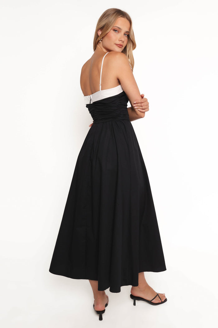 Petal and Pup USA DRESSES Marais Strapless Midi Dress - Black