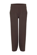 Shop the Margittes Barrel Joggers in Chocolate Brown at Dotique. Soft cotton-modal joggers with a modern barrel-leg silhouette and comfortable stretch fit, perfect for everyday wear.