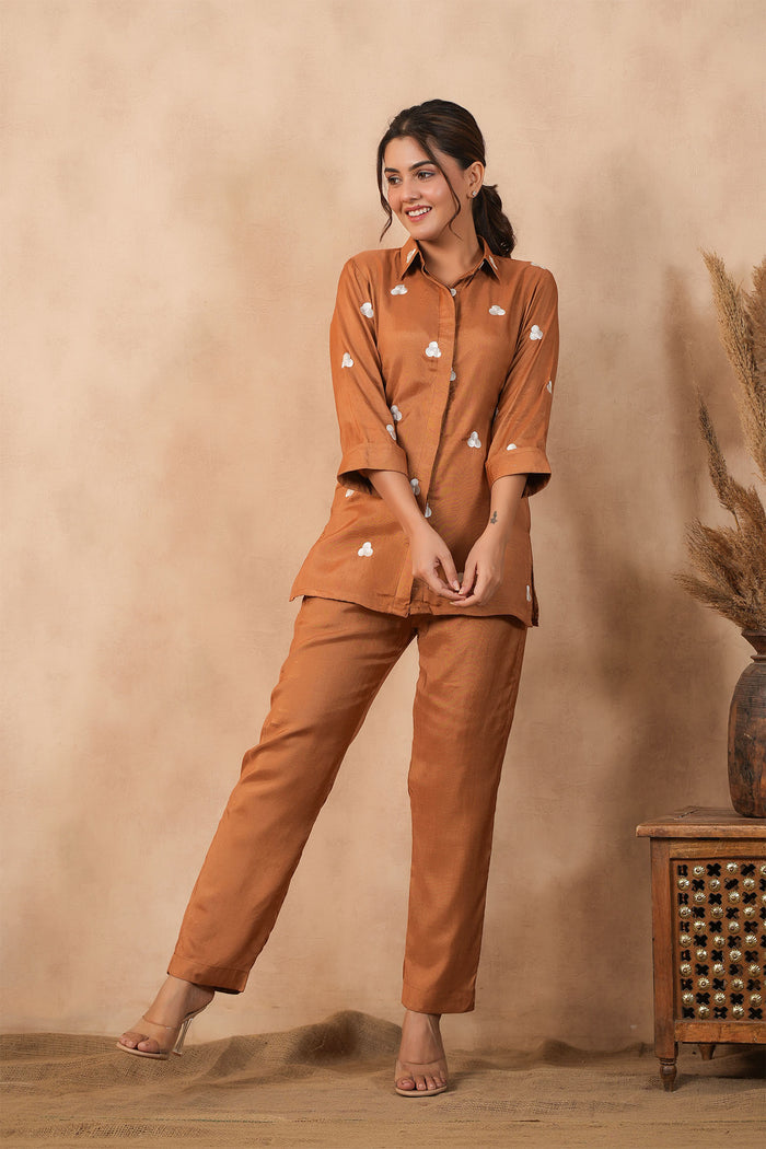 <img> Mars Brown Santoon Co-Ord Set