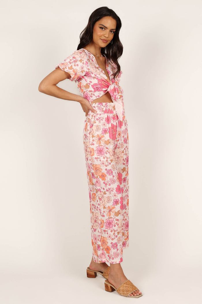 Petal and Pup USA SETS Matilda Top & Pant Set - Pink Floral