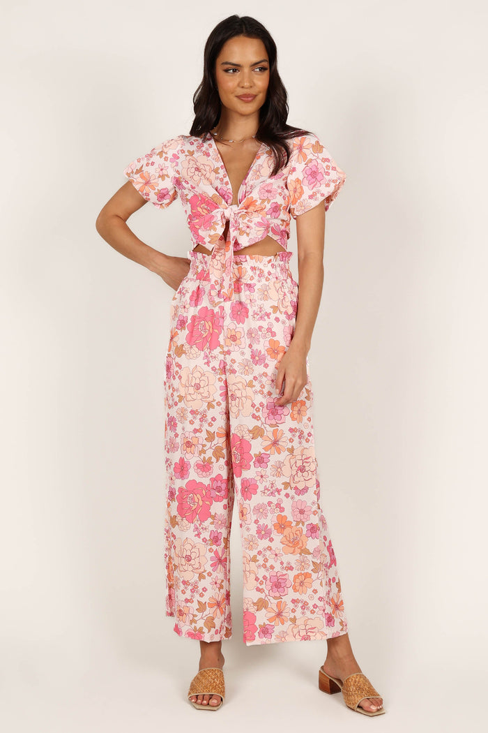 Petal and Pup USA SETS Matilda Top & Pant Set - Pink Floral