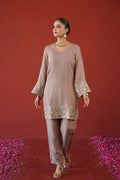 Mauve Rose Cuff Kurti