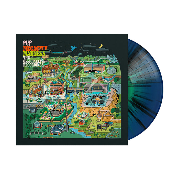 Megacity Madness (The Official Live Recordings) Blue Green Smush w/ Black Splatter LP - Bingo Merch