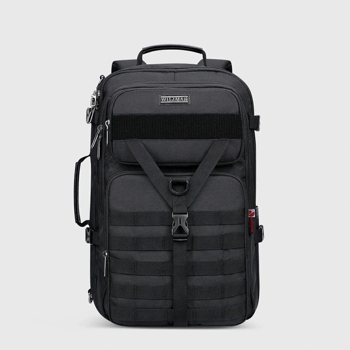 Black WITZMAN B688 40L nylon travel backpack product view
