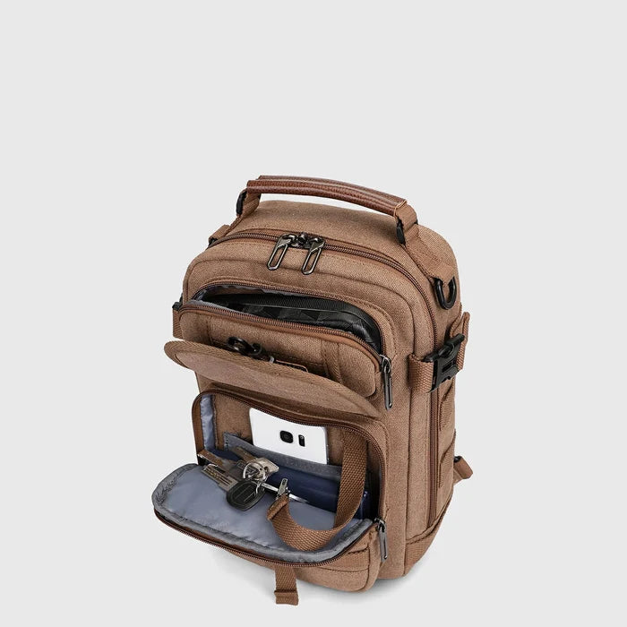 vintage sling bag canvas A8021 product view 18 by Witzman