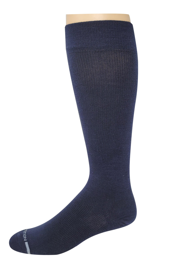 Dr. Motion men’s knee high compression socks 8–15 mmHg breathable cotton blend