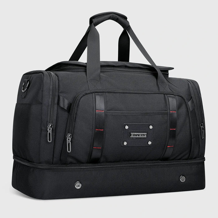 WITZMAN B720 men’s large nylon duffel bag with double-layer shoe compartment - main
