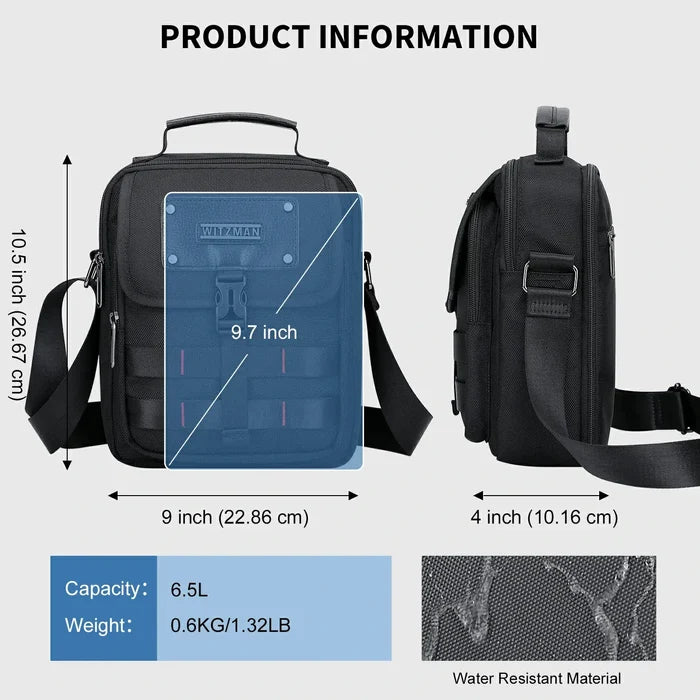 WITZMAN B708 nylon crossbody bag product view 5