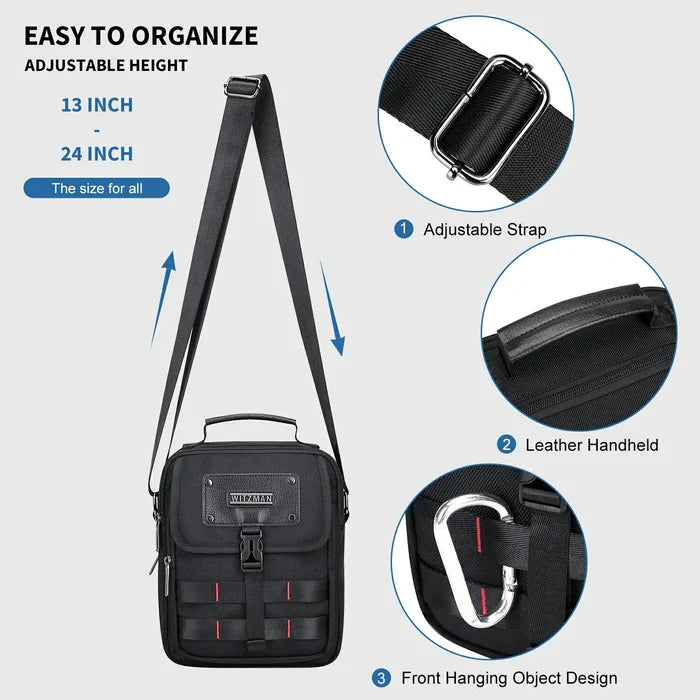 WITZMAN B708 nylon crossbody bag product view 8