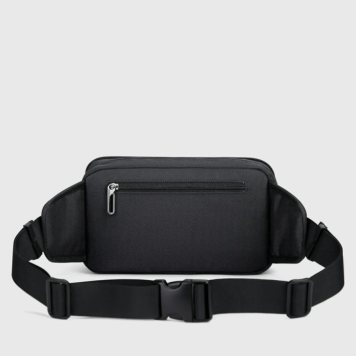 Men’S Nylon Fanny Pack Cycling Waist Bag nylon carry-on travel backpack, rear panel and padded shoulder straps