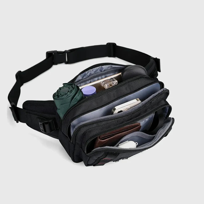 Men’S Nylon Fanny Pack Cycling Waist Bag nylon carry-on travel backpack, carry handle detail