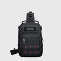 Men’S Nylon Sling Chest Bag Crossbody Casual Daily Bag, three-quarter exterior angle