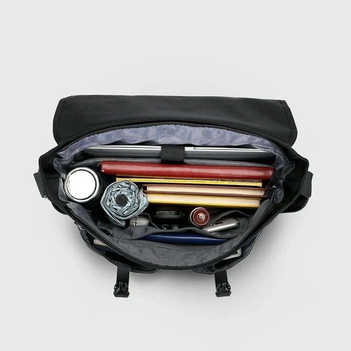 Messenger Bag Crossbody Large Lightweight Satchel Bag, buckle and strap hardware