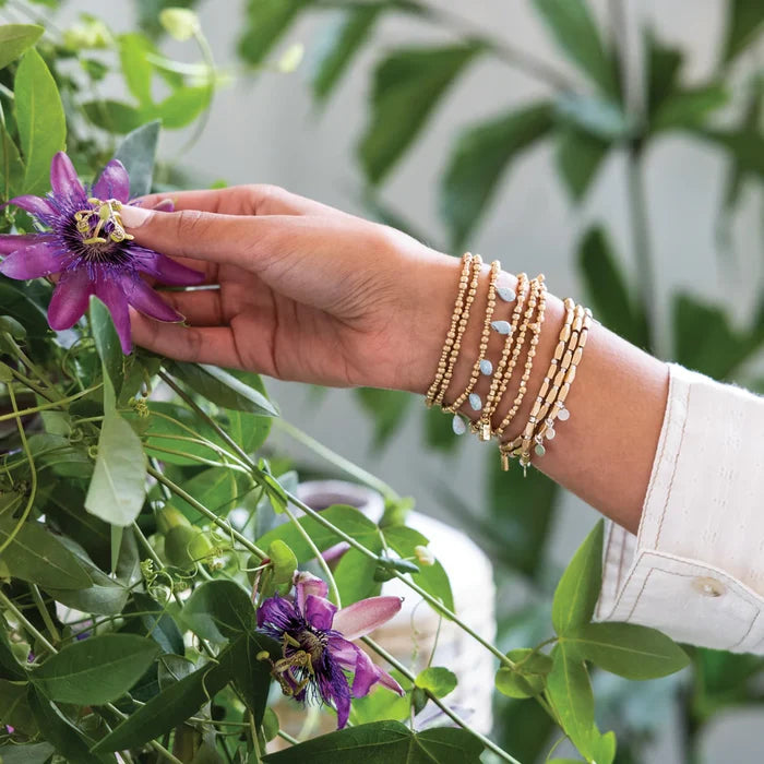 Metal Wrap Bracelet- Blue - Madison's Niche