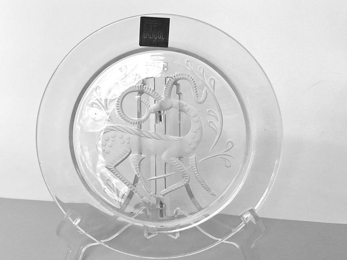 Midcentury Lalique Paris Cristal Collectible Plate 1968 at Duckwells