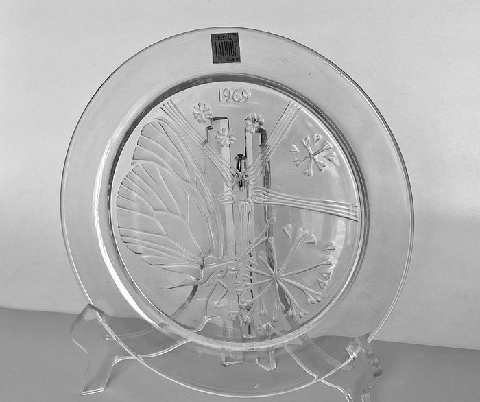Midcentury Lalique Paris Cristal Collectible Plate 1969 at Duckwells