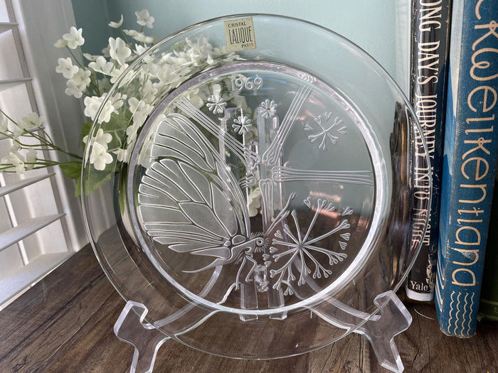 Midcentury Lalique Paris Cristal Collectible Plate 1969 at Duckwells