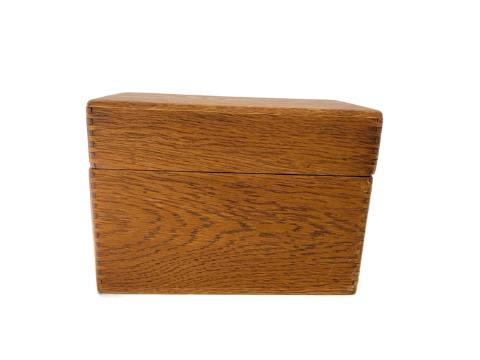 Midcentury Large Wood Index Box at Duckwells