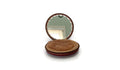 Midcentury Red Leather Zippered Mirrored Compact at Duckwells
