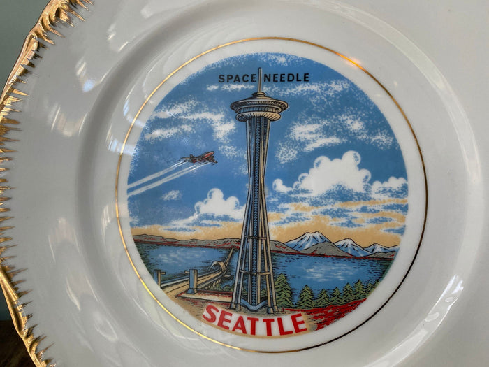 Midcentury Seattle Washington Souvenir Plate at Duckwells