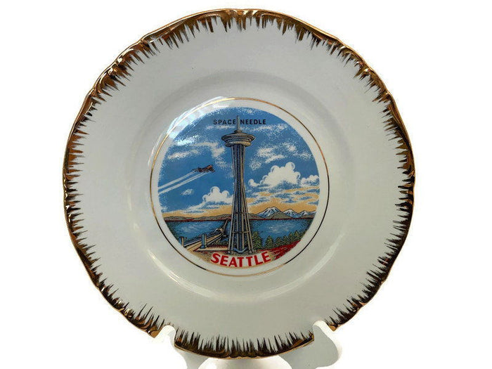 Midcentury Seattle Washington Souvenir Plate at Duckwells