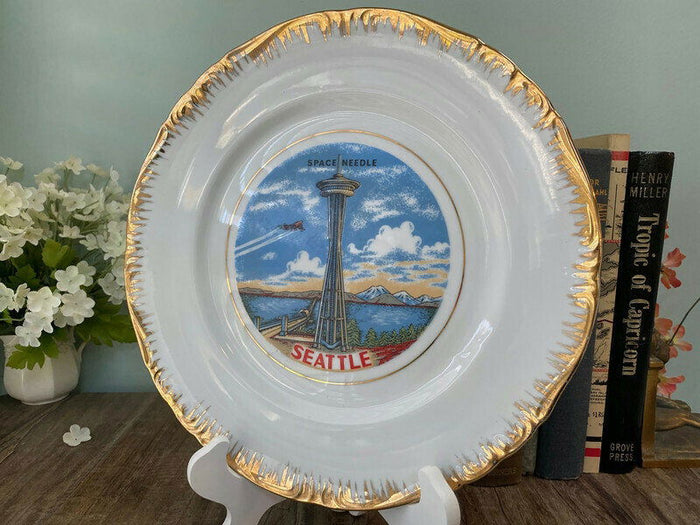 Midcentury Seattle Washington Souvenir Plate at Duckwells