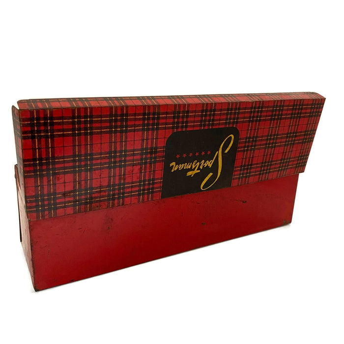 Midcentury Sportsman Tin Litho Metal Box at Duckwells