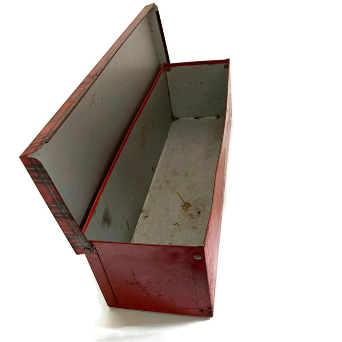 Midcentury Sportsman Tin Litho Metal Box at Duckwells