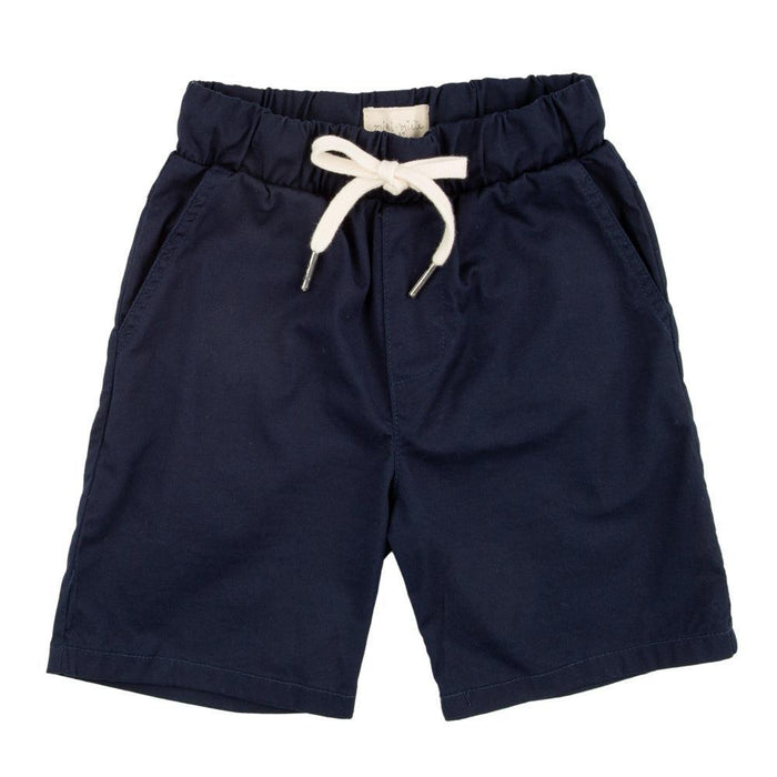 Miki Miette - Drawstring Shorts - Navy Blue-Bottoms-6-9M (9M)-Posh Baby