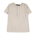 Miki Miette - Short Sleeve Henley Tee - Mushroom-Short Sleeves-3-6M (6M)-Posh Baby