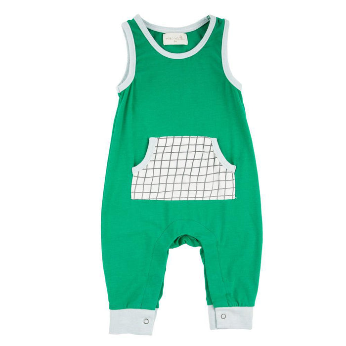 Miki Miette - Tank Top Romper - Spring Green-Footies + Rompers (Fashion)-3-6M (6M)-Posh Baby