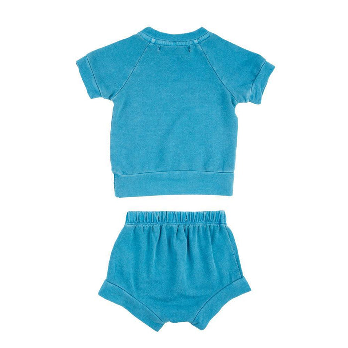 Miki Miette - Tee & Short Set - Blue-Sets-0-3M (3M)-Posh Baby