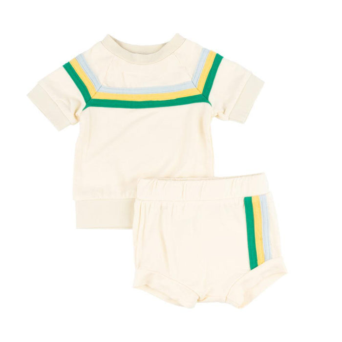 Miki Miette - Tee & Short Set - Retro Sport-Sets-0-3M (3M)-Posh Baby