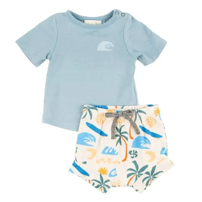 Miki Miette - Top & Shorts Set - Polynesia-Sets-0-3 (3M)-Posh Baby