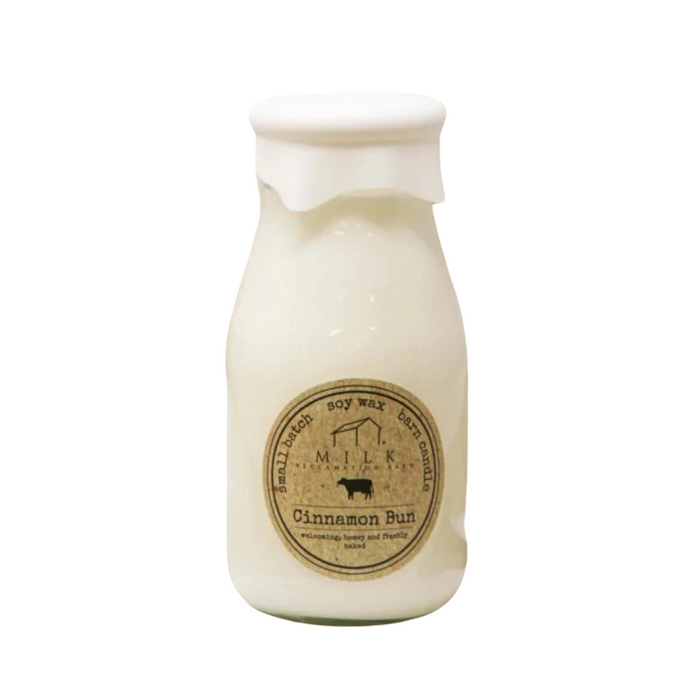 Milk Bottle Candle in Cinnamon Bun - Madison's Niche
