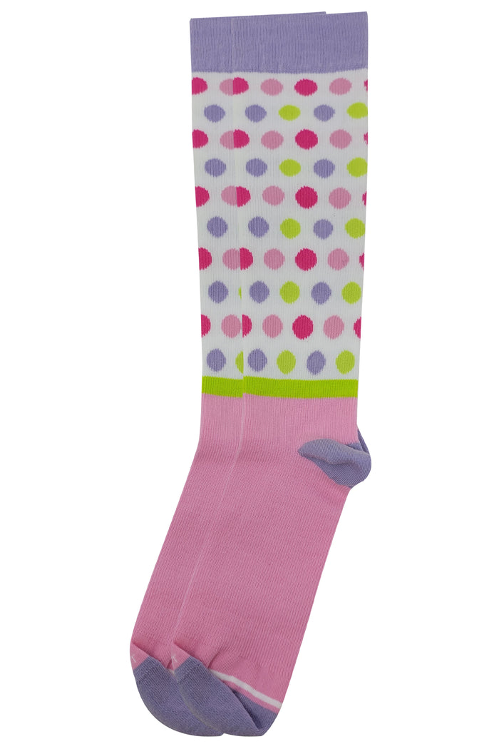 Mini Dots Knee-High Compression Socks for Women | 8–15 mmHg | Dr. Motion (1 Pair)