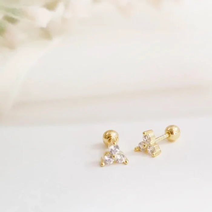 Mini Sparkle Stud Trio Earrings