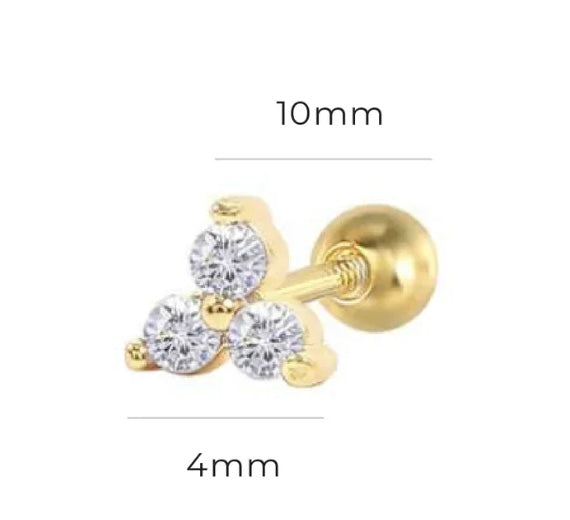 Mini Sparkle Stud Trio Earrings