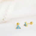 Mini Stud Trio Turquoise Earrings
