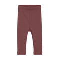 Minymo - Modal Ribbed Leggings - Dark Rose-Bottoms-0-3M-Posh Baby