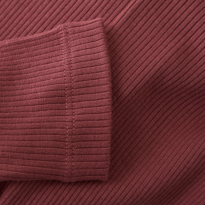 Minymo - Modal Ribbed Leggings - Dark Rose-Bottoms-0-3M-Posh Baby