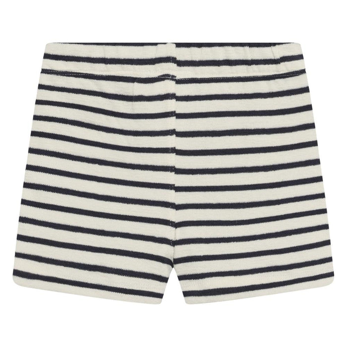 Minymo - Organic Terry Shorts - Navy Stripe-Bottoms-3-6M (3M)-Posh Baby