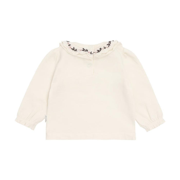 Minymo - Ruffle Collar Top with Corduroy Dress Set - Dusty Pink