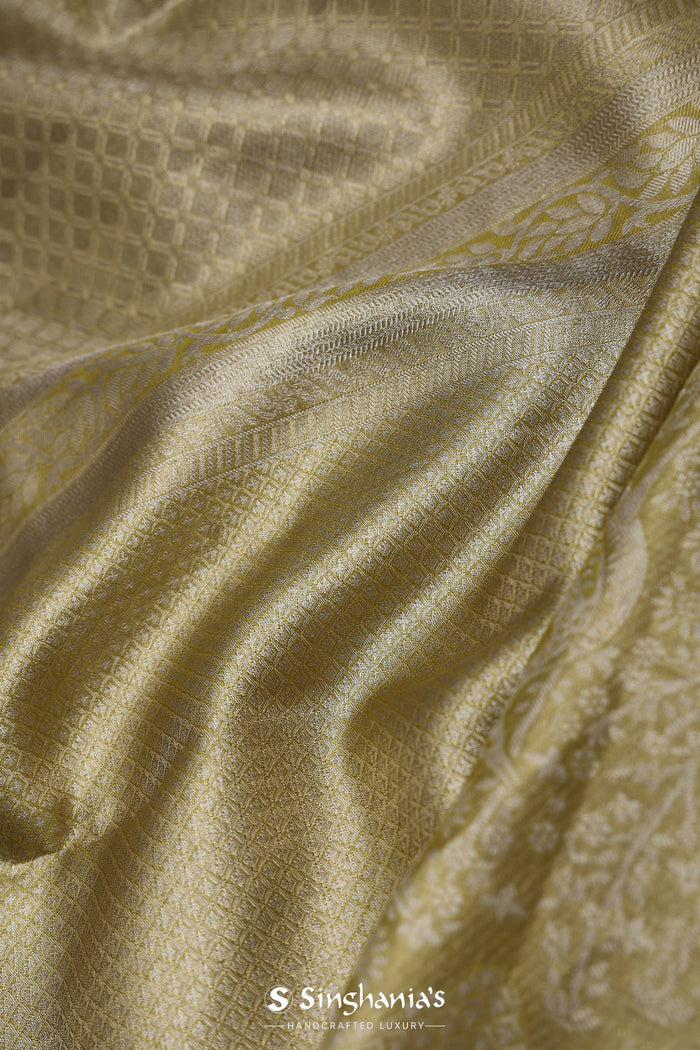 <img> Moccasin Kanjivaram Saree With Gold Zari