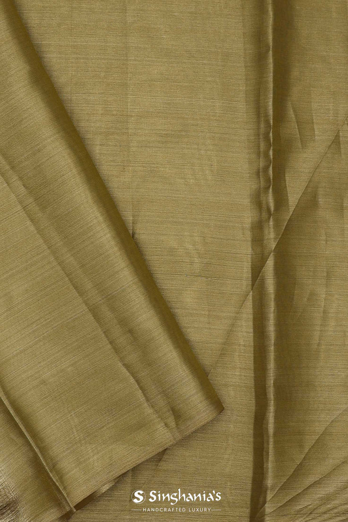 <img> Moccasin Kanjivaram Saree With Gold Zari