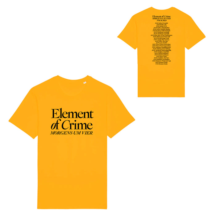 Morgens Um Vier Tour T-Shirt Gelb - Bingo Merch